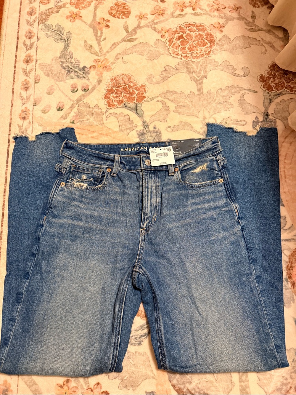 American Eagle Outfitters Medium Wash High-Rise Straight Leg Jeans